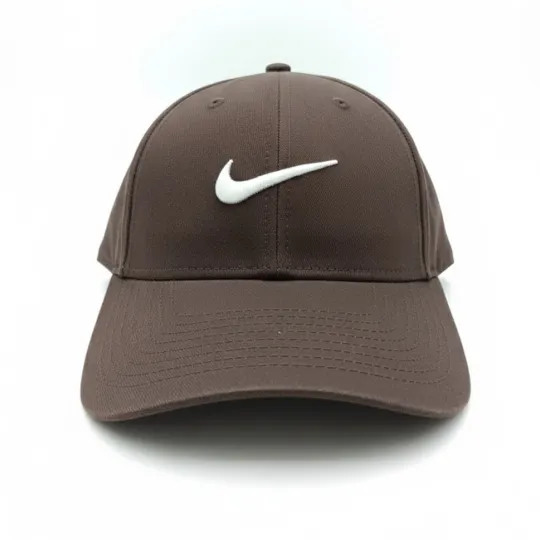 Nike Brown Cap – White Swoosh
